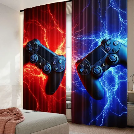 الستائر المطبوعة بتصميم فيديو جيمز